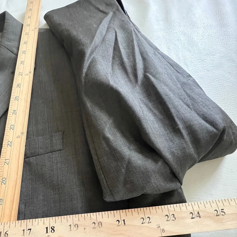 Lauren Ralph Lauren Blazer Mens 48R Gray Taupe Wool Sport Coat Business Jacket